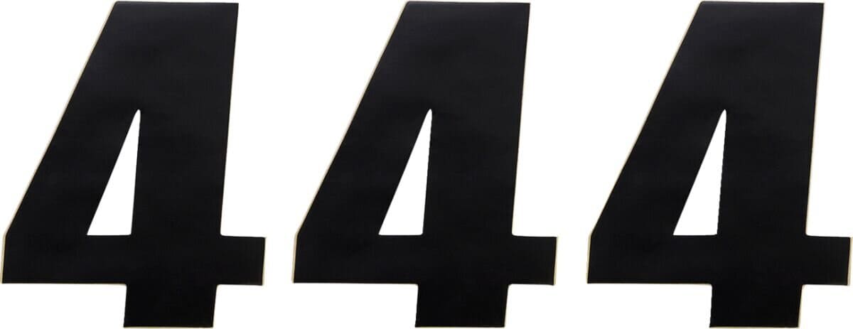 MR43100644 Adesivo Numero di Gara nero 12 cm # 4, COD: MR43100644