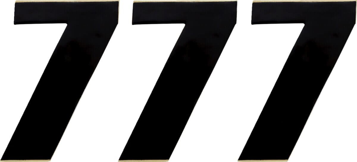MR43100647 Adesivo Numero di Gara nero 12 cm # 7, COD: MR43100647