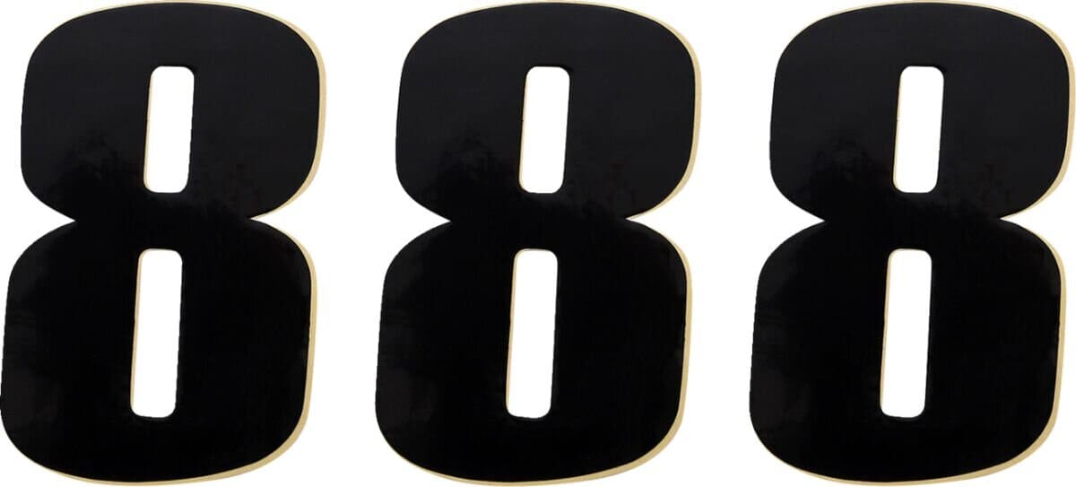 MR43100648 Adesivo Numero di Gara nero 12 cm # 8