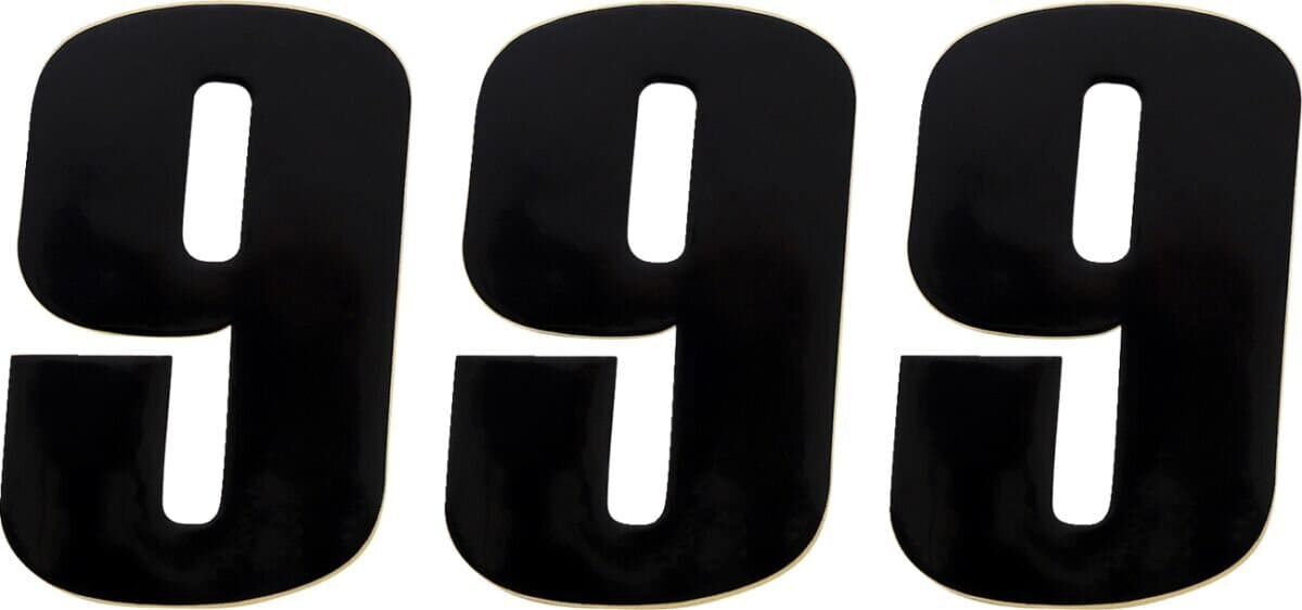 MR43100649 Adesivo Numero di Gara nero 12 cm # 9, COD: MR43100649