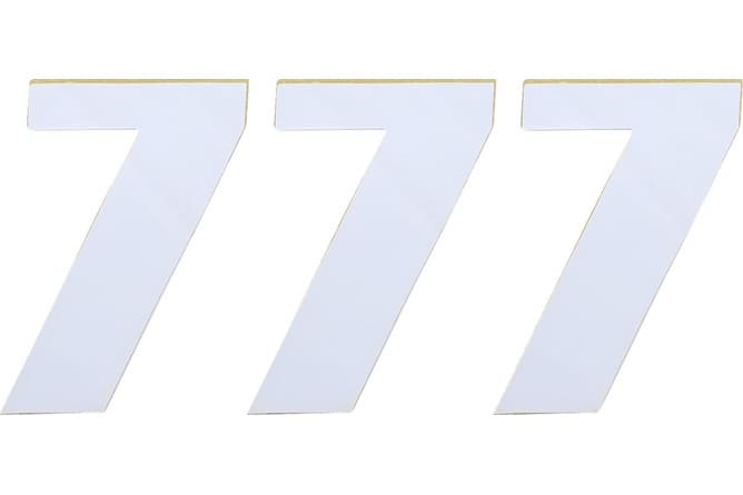 MR43100657 Adesivo Numero di Gara bianco 12 cm # 7, COD: MR43100657