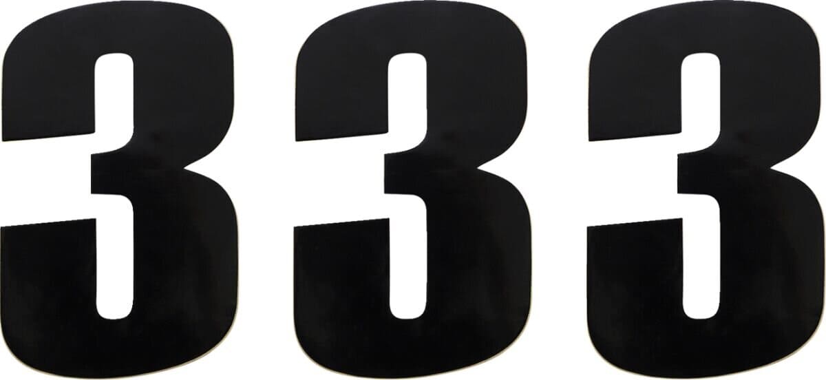 MR43100663 Adesivo Numero di Gara nero 15 cm # 3, COD: MR43100663
