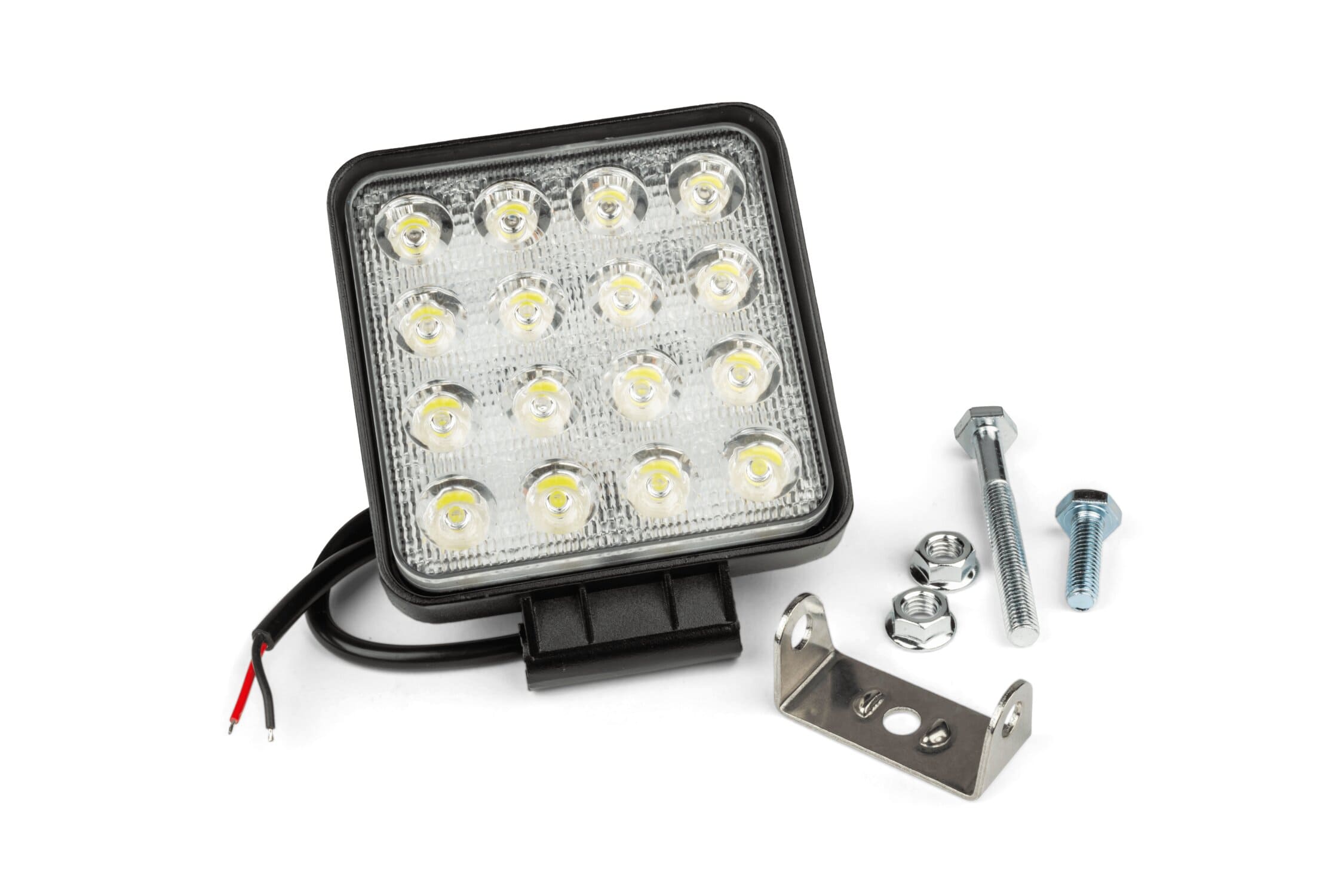 STR-599.12/BK Faro ausiliario quadrato 16 LED, COD: STR-599.12/BK