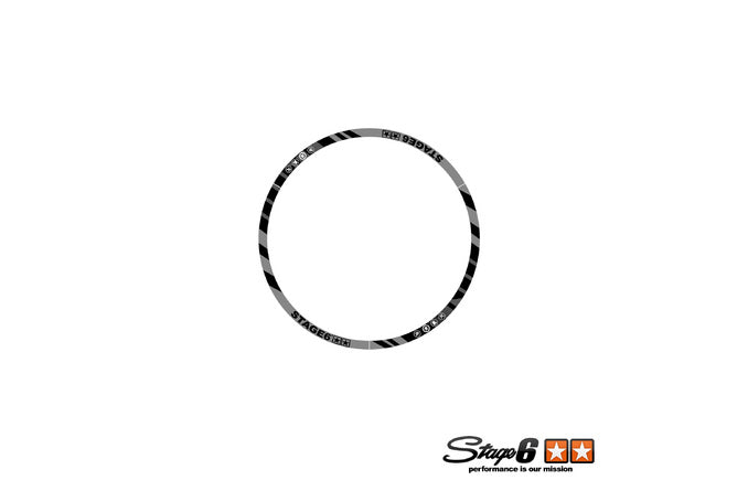 S6-0512.2/BK Set Rim Sticker Scooter 12" Stage6 Black