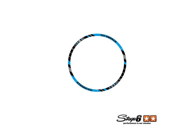 S6-0512.2/BL Set rim sticker Scooter 12" Stage6 Blue