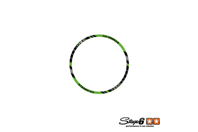 S6-0512.2/GR Set rim sticker Scooter 12" Stage6 Green
