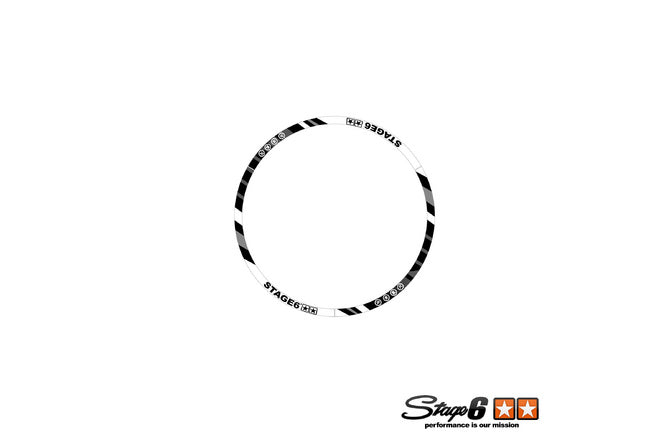 S6-0512.2/WH Rim Sticker Set Scooter 12" Stage6 Blanc