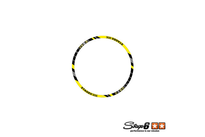 S6-0512.2/YE Set adesivo cerchione Scooter 12" Stage6 Giallo, COD: S6-0512.2/YE