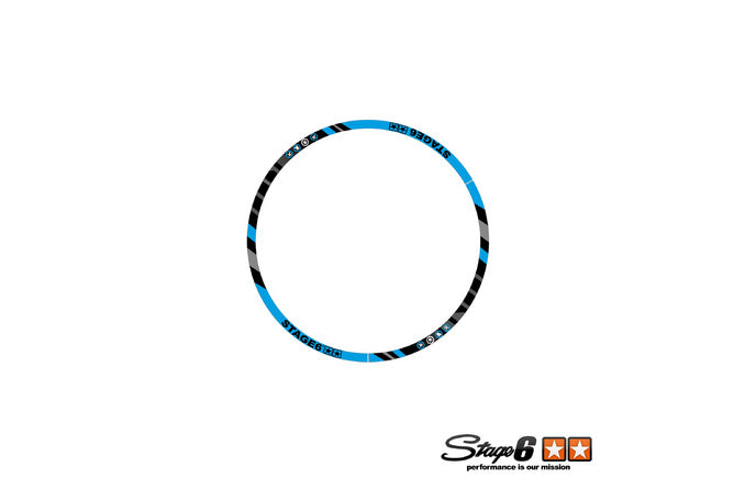 S6-0513.2/BL Set rim sticker Scooter 13" Stage6 Blue