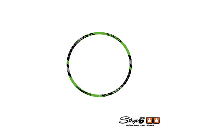 S6-0513.2/GR Set Rim Sticker Scooter 13" Stage6 Green