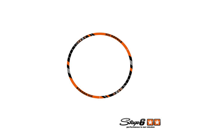 S6-0513.2/OR Rim Sticker Set Scooter 13" Stage6 Orange
