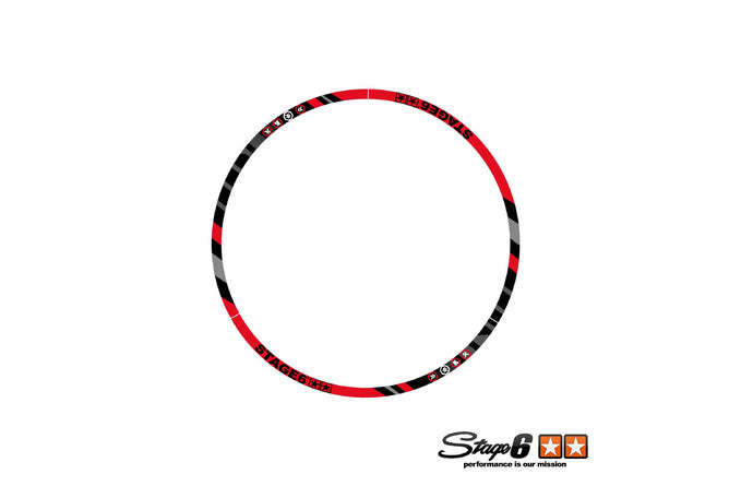 S6-0517.2/RE Set rim sticker Moto 17" Stage6 Red