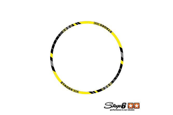 S6-0517.2/YE Set adesivo cerchione Moto 17" Stage6 Giallo, COD: S6-0517.2/YE