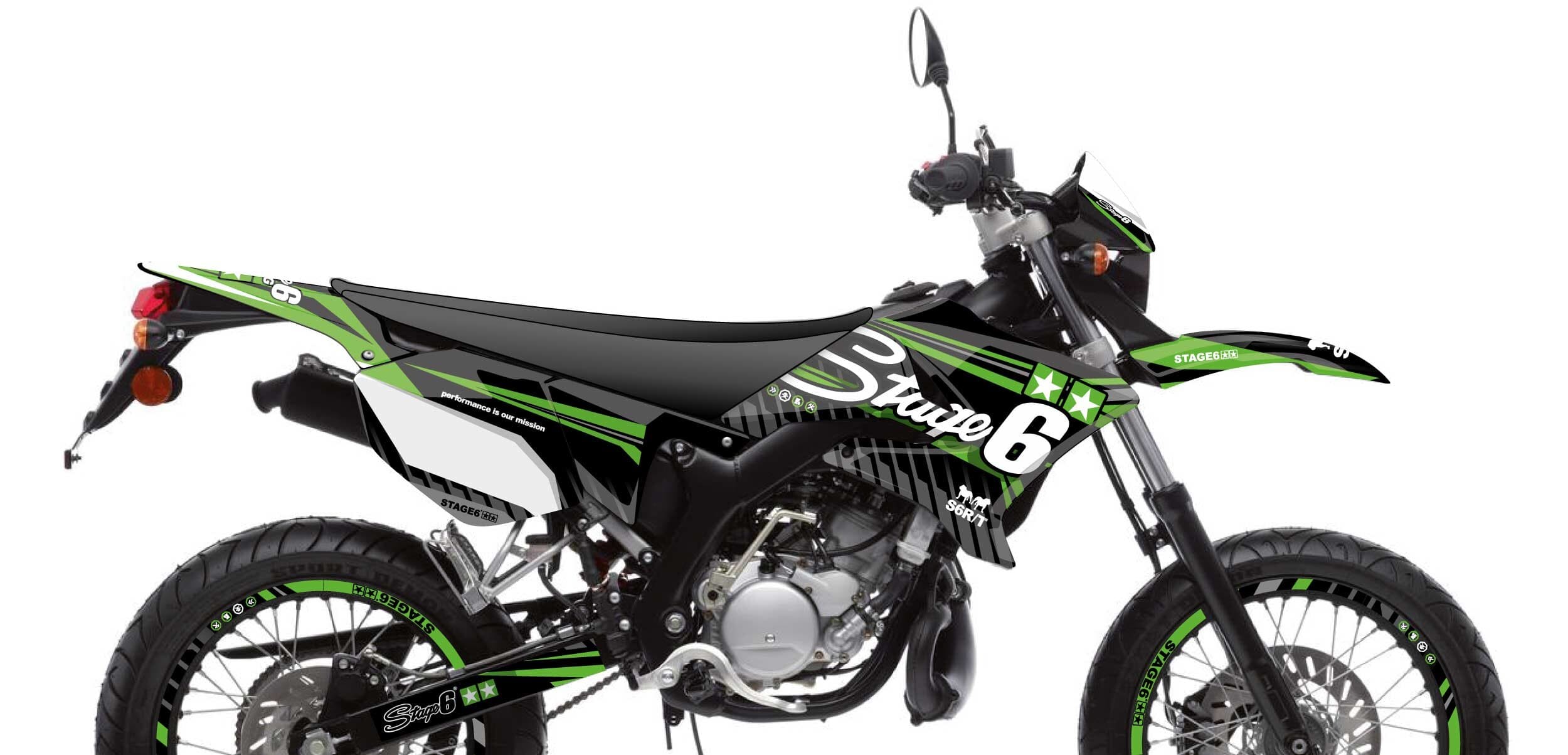 S6-058801.2/GR Kit deco Yamaha DT 50 Stage6 Verde, COD: S6-058801.2/GR