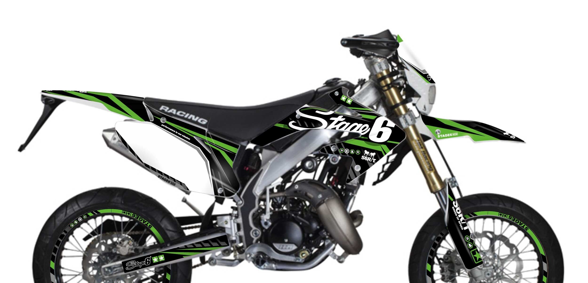 S6-058804.2/GR Kit deco Honda HM 50 Stage6 Verde, COD: S6-058804.2/GR