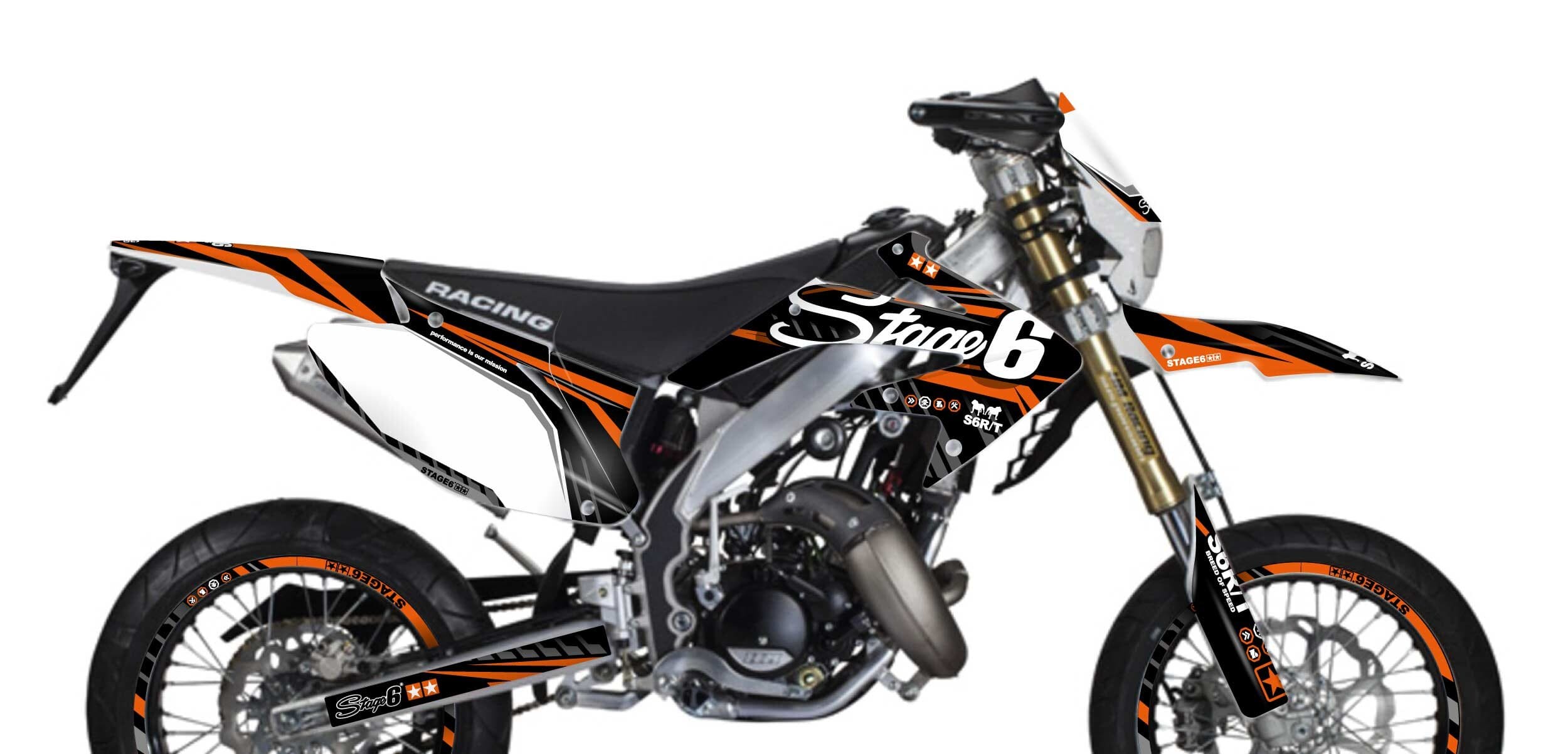 S6-058804.2/OR Kit deco Honda HM 50 Stage6 Arancione, COD: S6-058804.2/OR