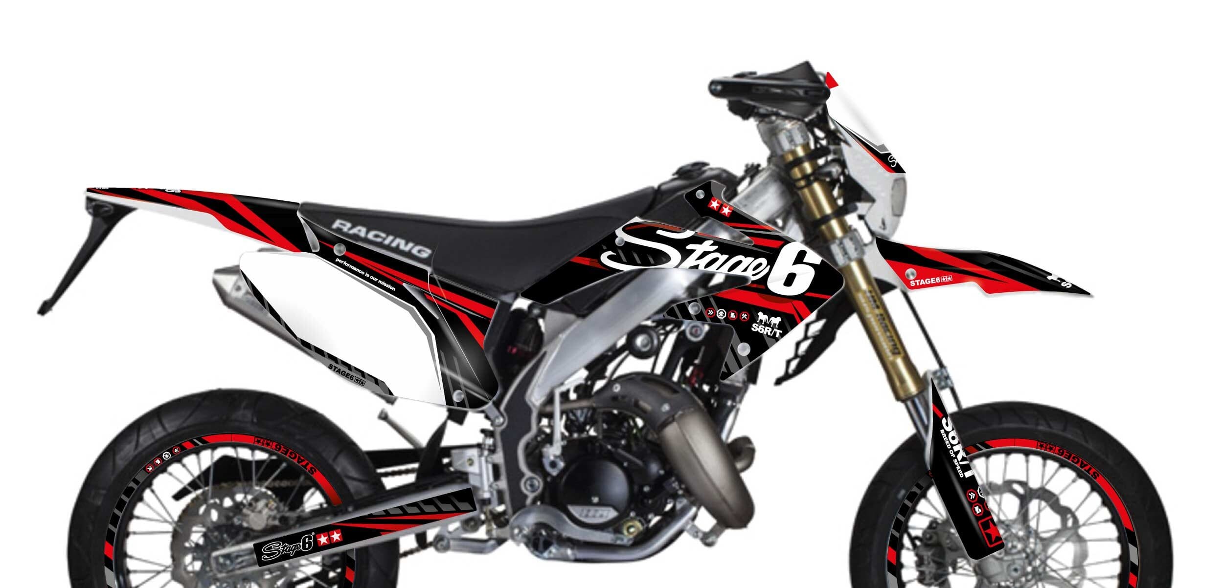 S6-058804.2/RE Kit deco Honda HM 50 Stage6 Rosso, COD: S6-058804.2/RE