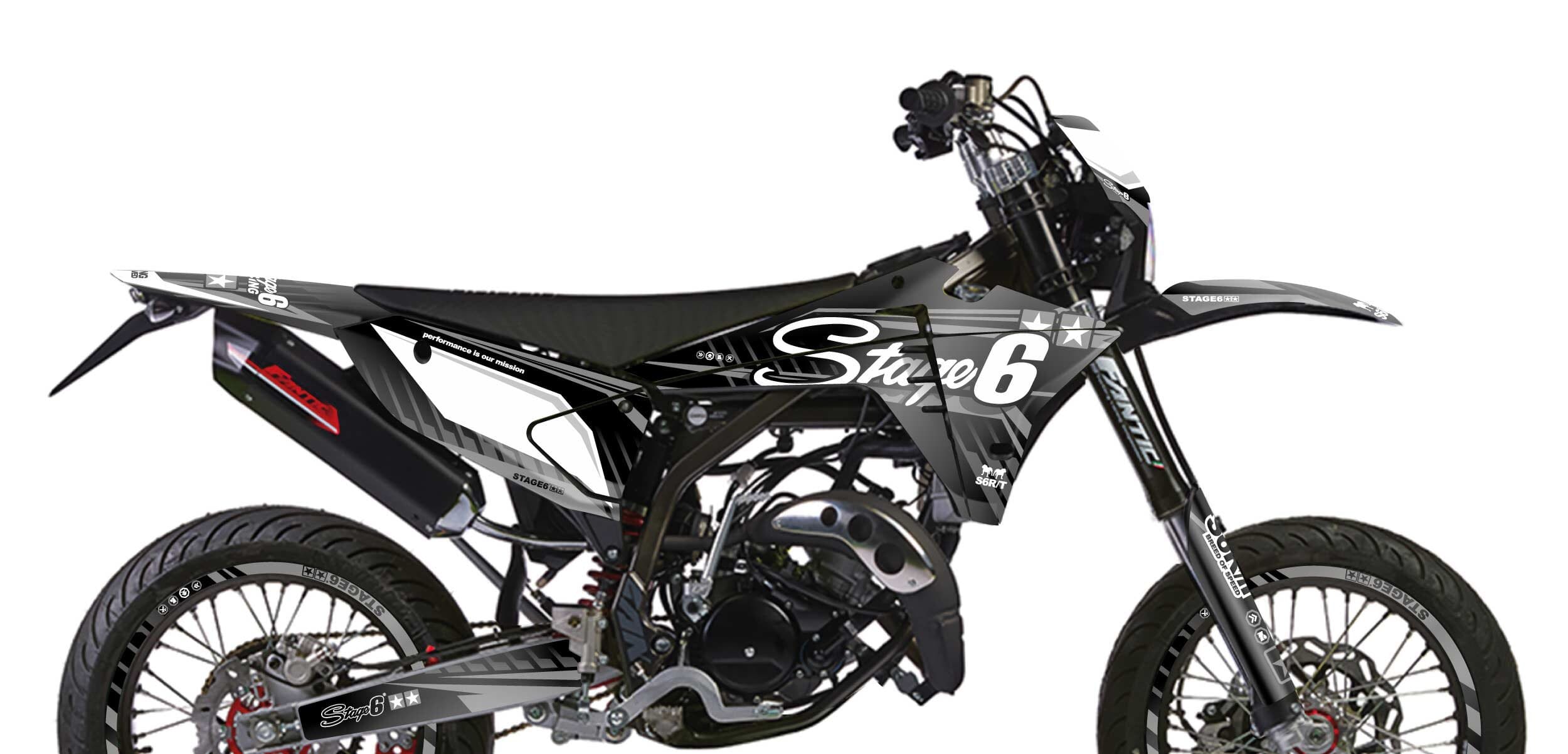 S6-058807.2/BK Kit deco Fantic XM 50 dopo 2023 Stage6 Nero, COD: S6-058807.2/BK