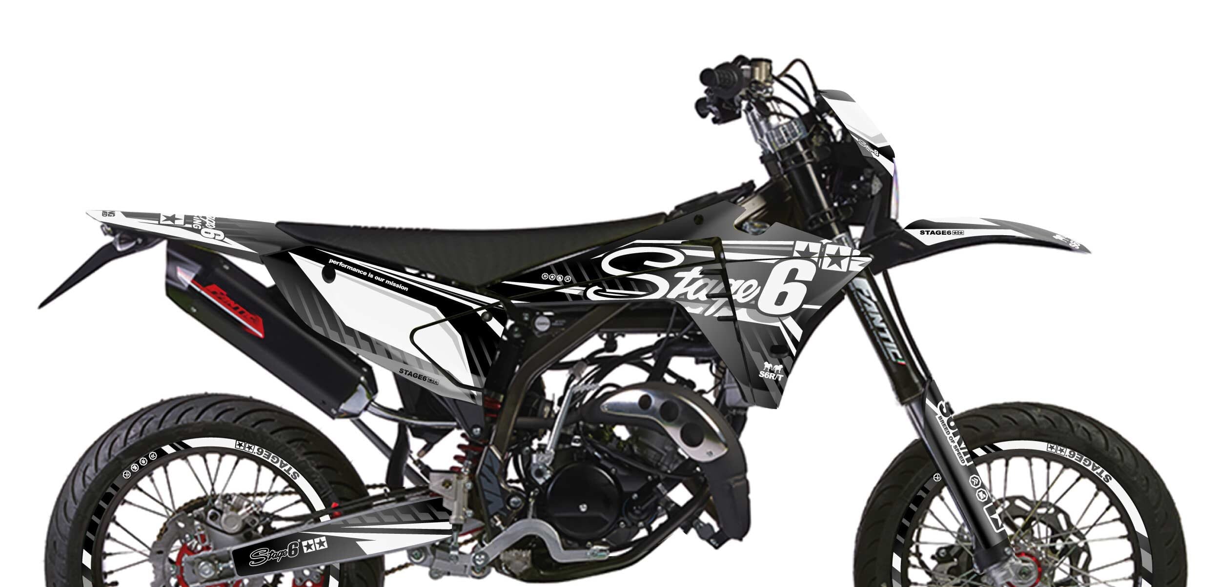 S6-058807.2/WH Kit deco Fantic XM 50 dopo 2023 Stage6 Blanc, COD: S6-058807.2/WH