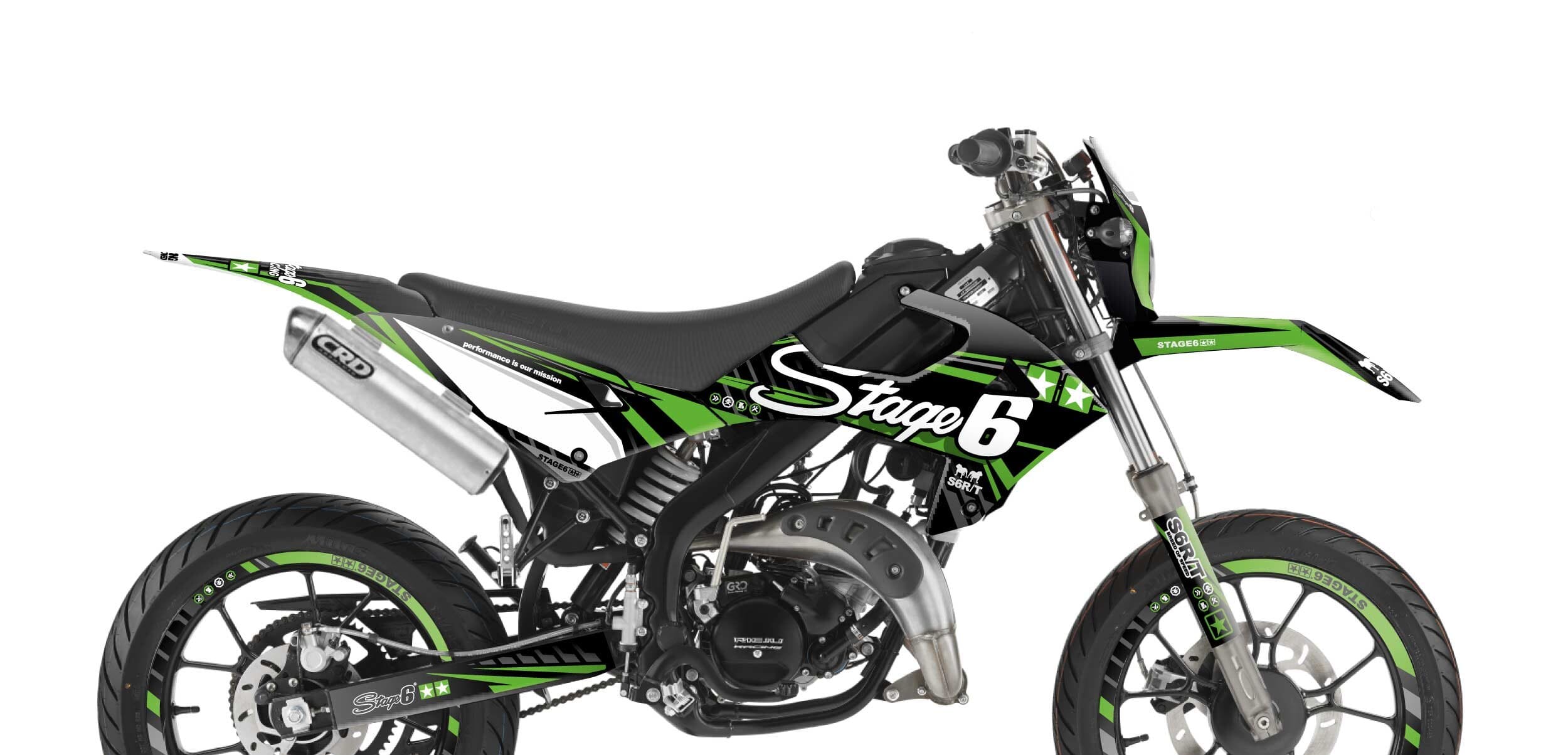 S6-058808.2/GR Kit deco Rieju MRT dopo 2022 Stage6 Verde, COD: S6-058808.2/GR