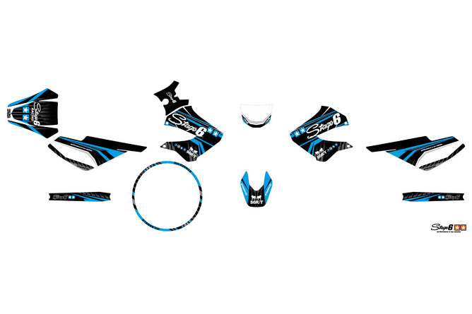 S6-059301.2/BL Kit deco Derbi X-Treme 2006 - 2010 Stage6 Blu, COD: S6-059301.2/BL