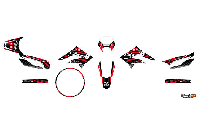 S6-059302.2/RE Kit deco Derbi X-Treme 2011 - 2017 Stage6 Rosso