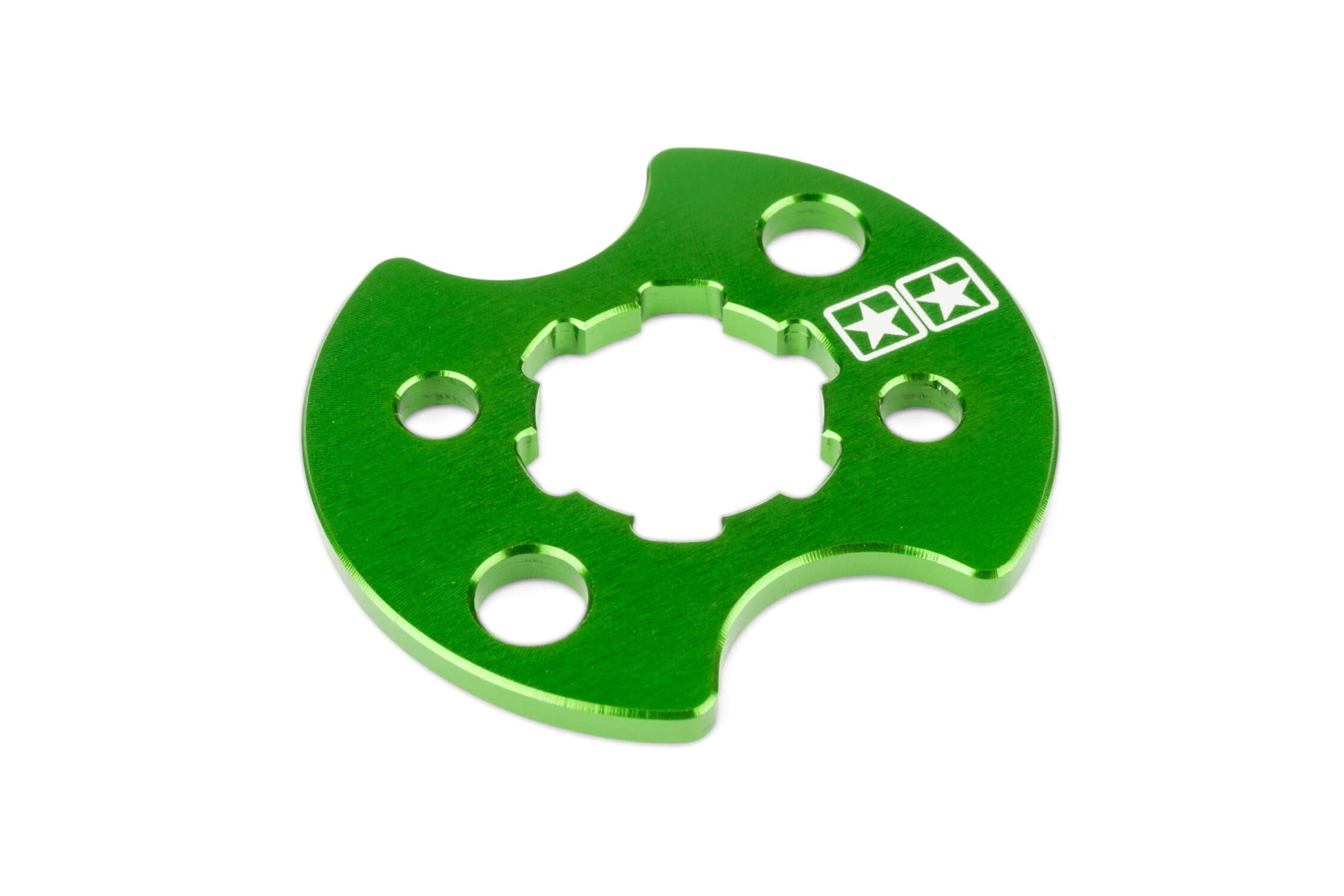 S6-2029301/GR Piastra fissaggio pignone Derbi Stage6 verde
