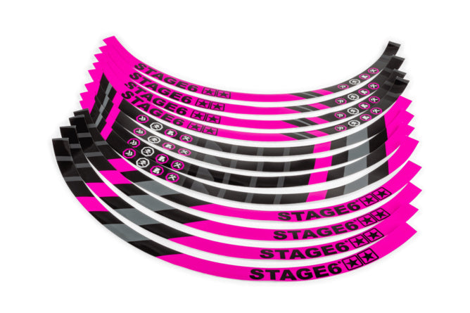 S6-0513.2/PK Set Rim Sticker Scooter 13" Stage6 Pink