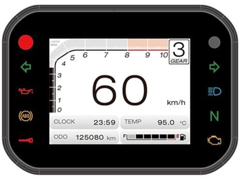 KO-BA079000 Contachilometri Koso RX-3S con display TFT fino a 15.000 giri/min., COD: KO-BA079000