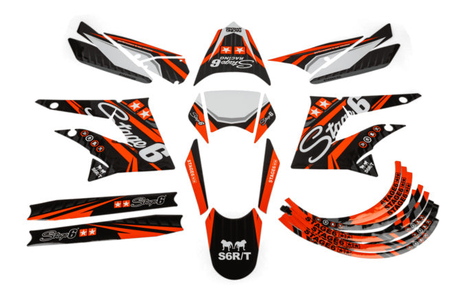 S6-059302.2/OR Kit deco Derbi X-Treme 2011 - 2017 Stage6 Arancione