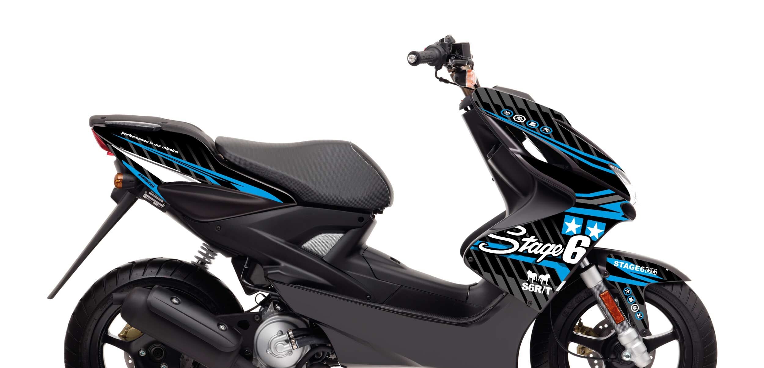S6-056601.2/BL Kit deco Yamaha Aerox fino 2013 Stage6 Blu, COD: S6-056601.2/BL