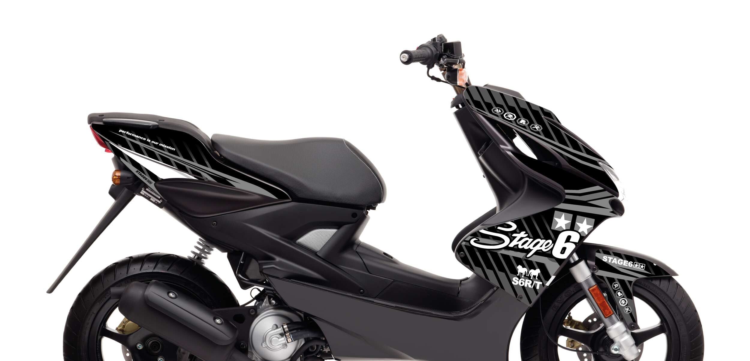 S6-056601.2/BK Kit deco Yamaha Aerox fino 2013 Stage6 Nero, COD: S6-056601.2/BK