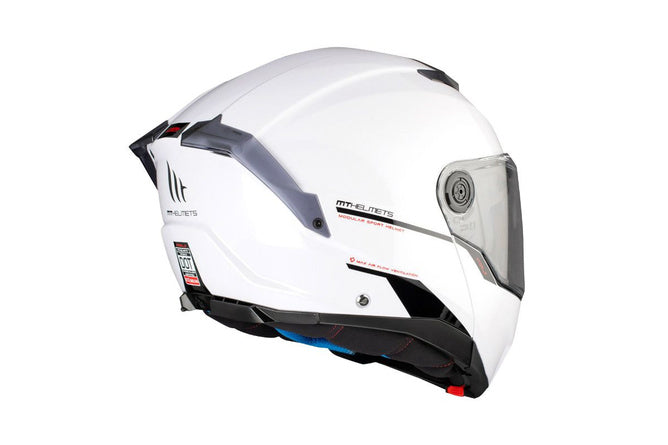 MT-208380 Casco modulare MT Helmets Atom 2 SV bianco lucido S