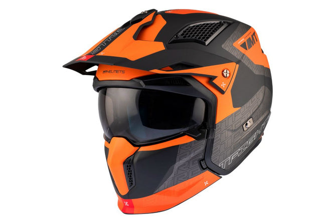 MT-203039 Casco trial MT Helmets Streetfighter SV S Totem grigio / arancione XS