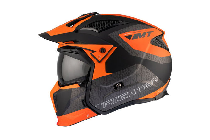 MT-203039 Casco trial MT Helmets Streetfighter SV S Totem grigio / arancione XS