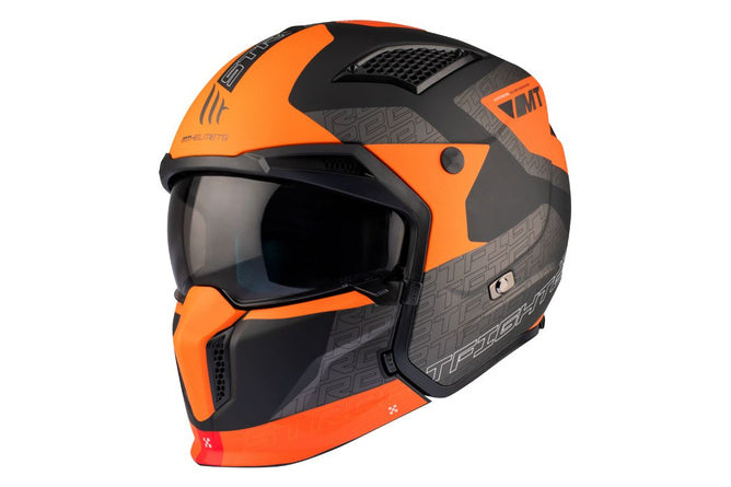 MT-203041 Casco trial MT Helmets Streetfighter SV S Totem grigio / arancione M