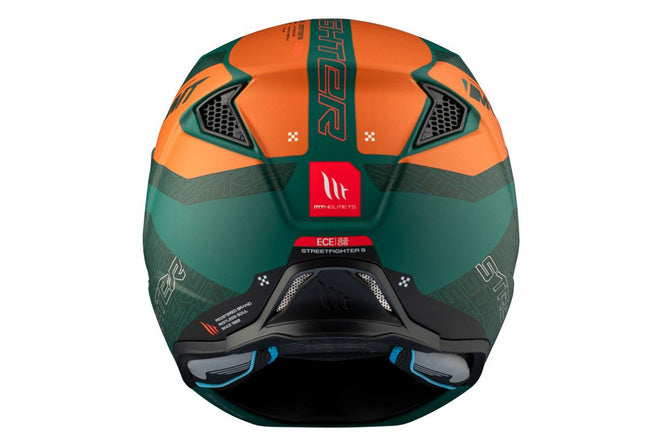 MT-203053 Casco trial MT Helmets Streetfighter SV S Totem verde / arancione M