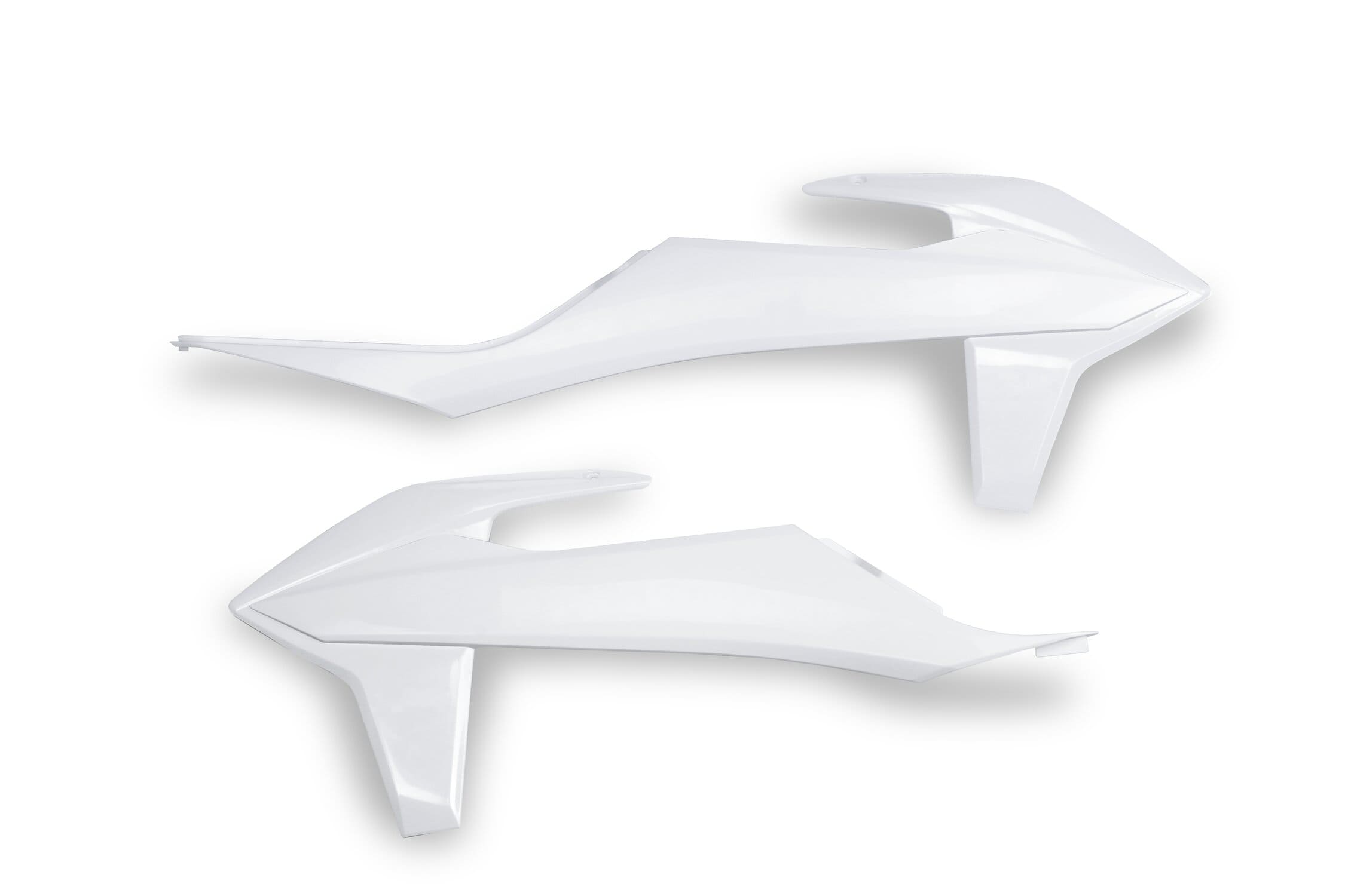 UF-KT04092#042 Plastiche radiatore KTM SX / EXC 2019-2022 UFO bianco (2020)