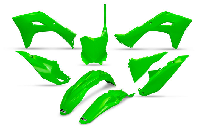 UF-KAKIT231@AFLU Kit plastiche KX 450 2024 verde fluo UFO - Billaricambi SRLS
