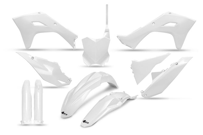 UF-KAKIT231F@047 Kit plastiche con protezioni forcella KX 450 2024 bianco UFO - Billaricambi SRLS
