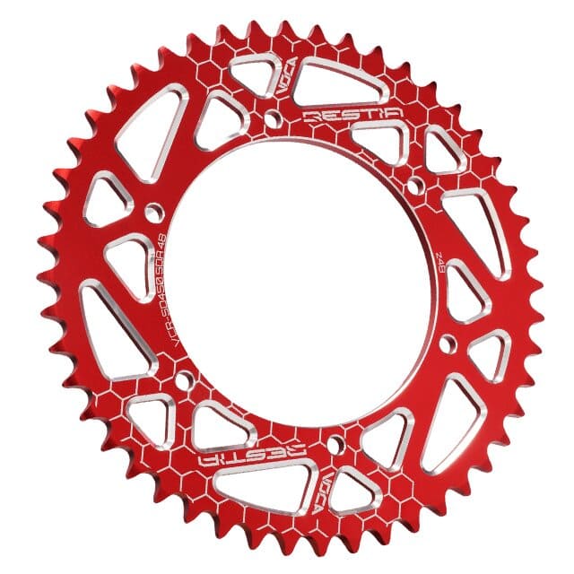 VCR-SD450.SDA.48/RE Corona Aprilia SX 50cc 48 denti - 420 Voca Alu rosso, COD: VCR-SD450.SDA.48/RE