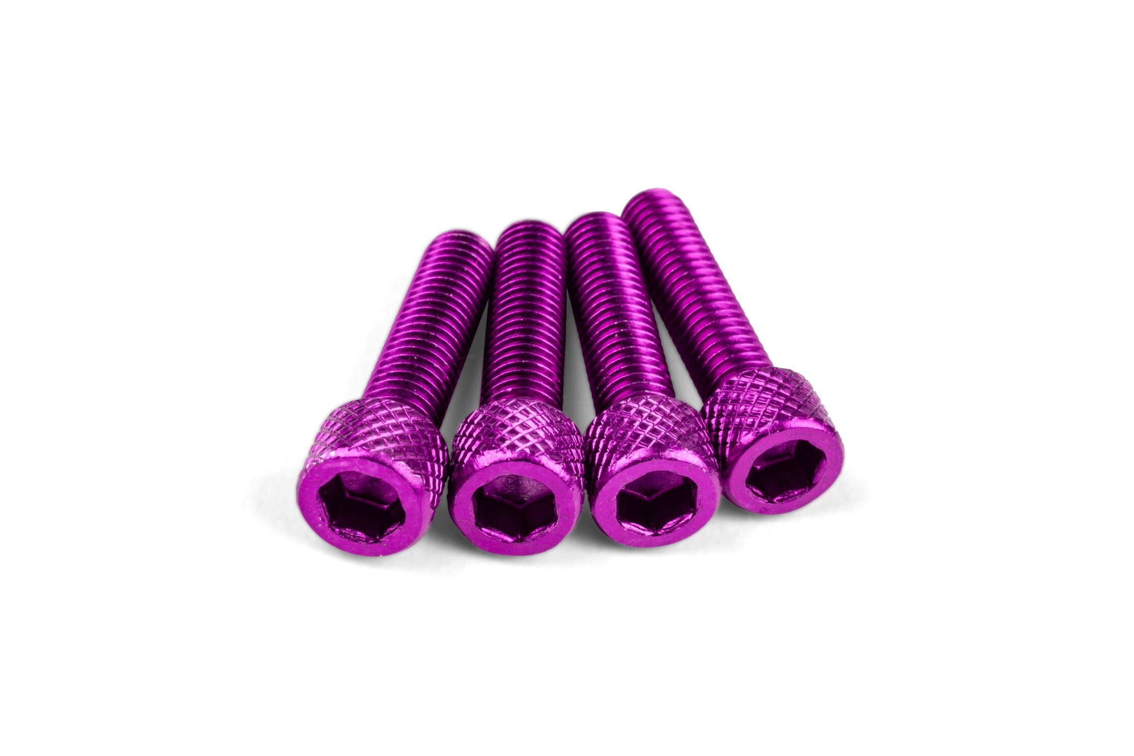STR-553.01/PU Set di viti aspirazione M6x25mm alluminio viola (x4), COD: STR-553.01/PU
