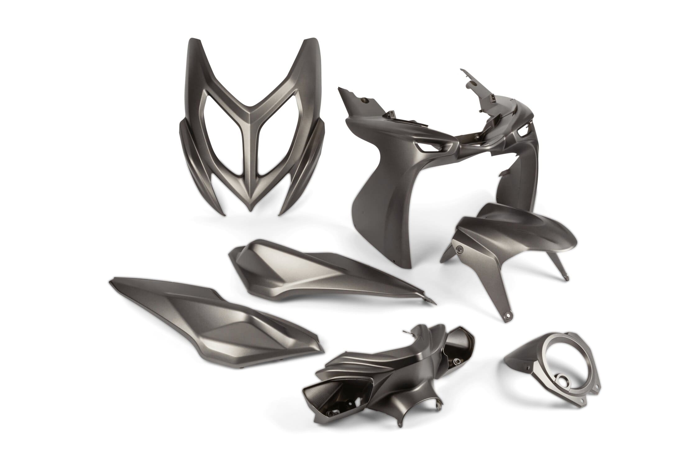 STR-951.01/SI Kit carena MBK Nitro dopo il 2013 Grigio opaco 7 pezzi, COD: STR-951.01/SI