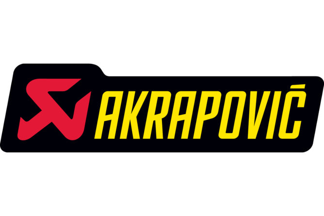 AK-P-HST6AL Adesivo Akrapovic resistente al calore 120x35mm giallo - Billaricambi SRLS