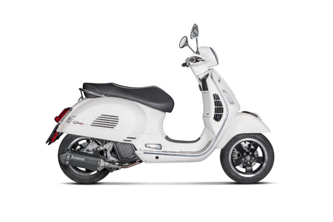 AK-S-VE125SO1-HZBL Akrapovic Slip-On Exhaust Vespa GTS 125cc Euro 4 Black