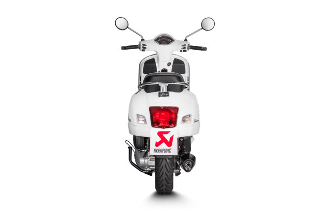 AK-S-VE125SO1-HZBL Akrapovic Slip-On Exhaust Vespa GTS 125cc Euro 4 Black