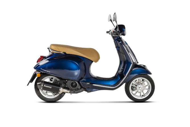 AK-S-VE125SO3-HZBL Akrapovic Slip-On Exhaust Vespa Primavera 125cc 2021 - 2022 Black
