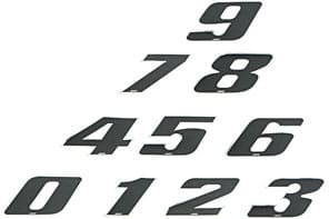 ST-NR20S9 Adesivo Numero di Gara, Numero 9, piccolo, nero/ Bordo cromato, COD: ST-NR20S9