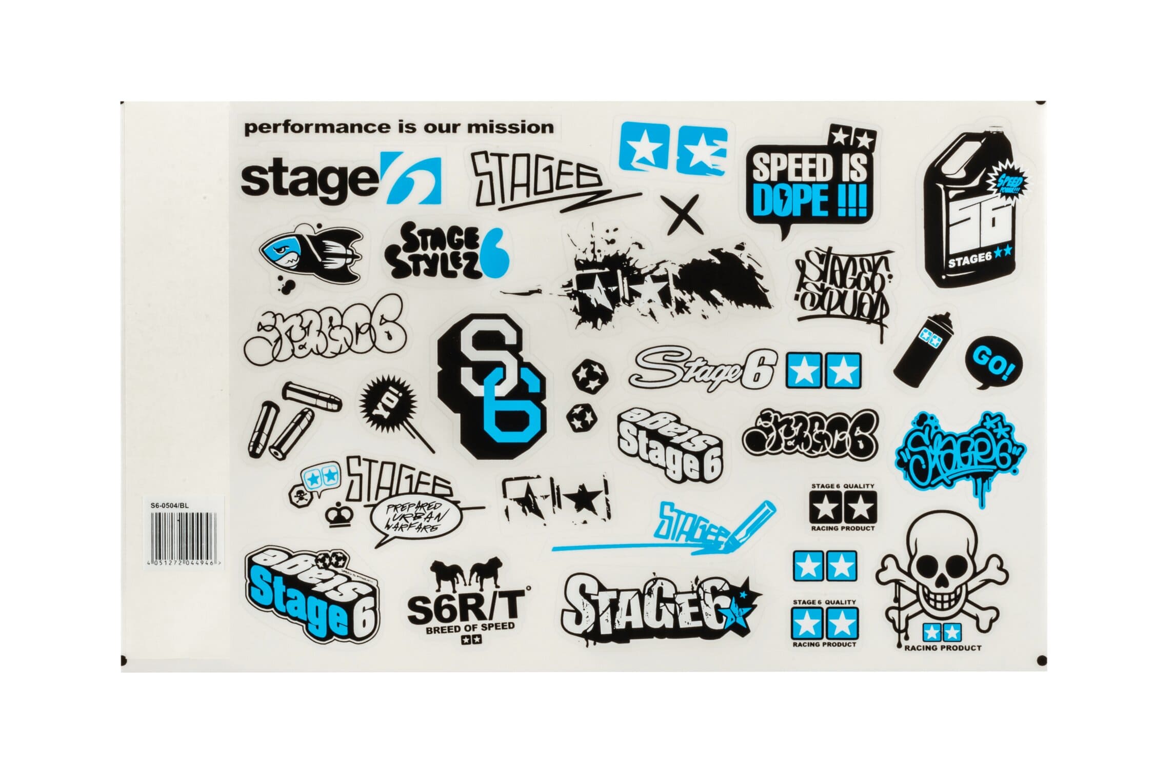 S6-0504/BL Set adesivi Stage6 A4 blu, COD: S6-0504/BL