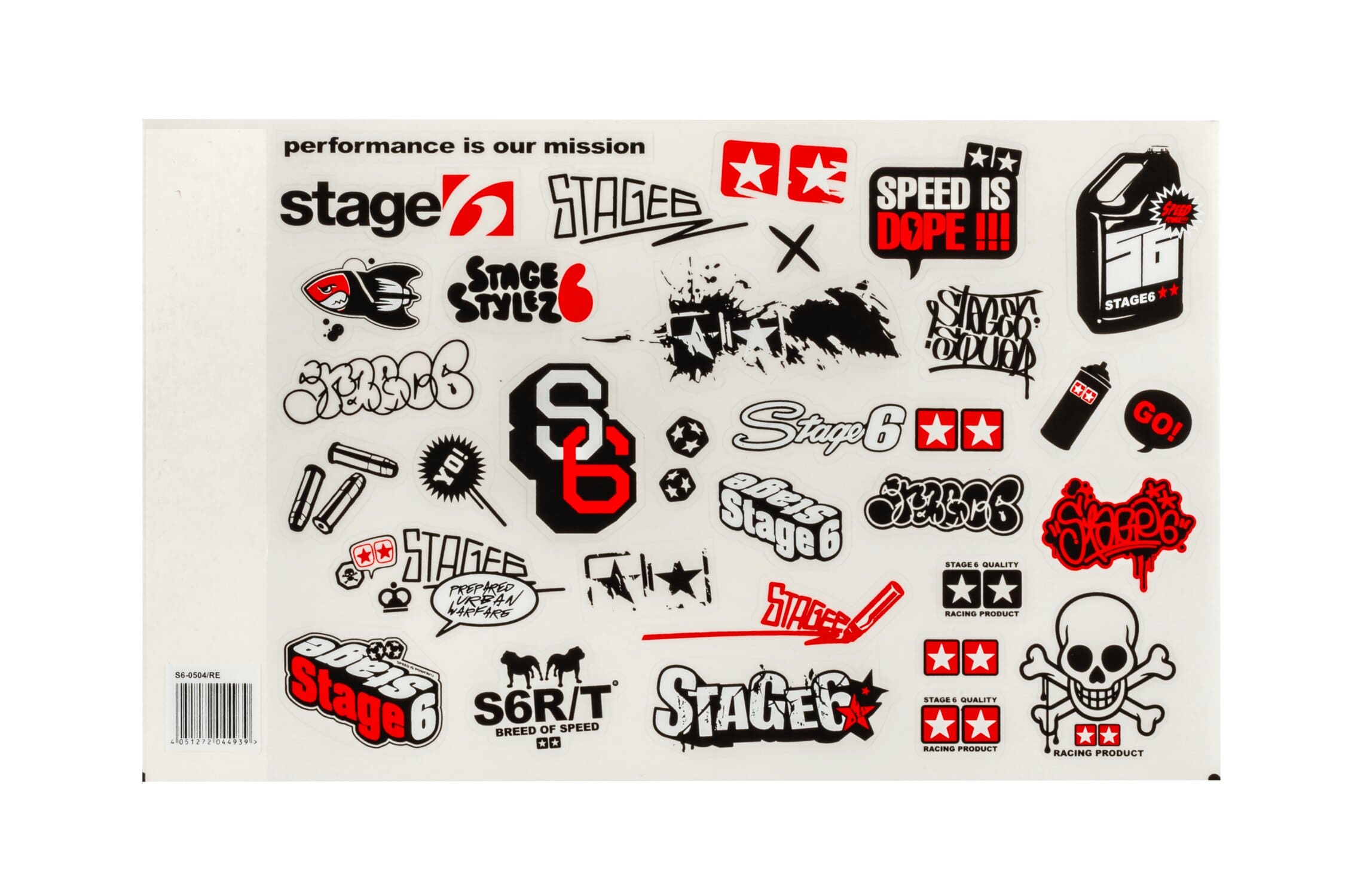 S6-0504/RE Set adesivi Stage6 A4 rosso, COD: S6-0504/RE